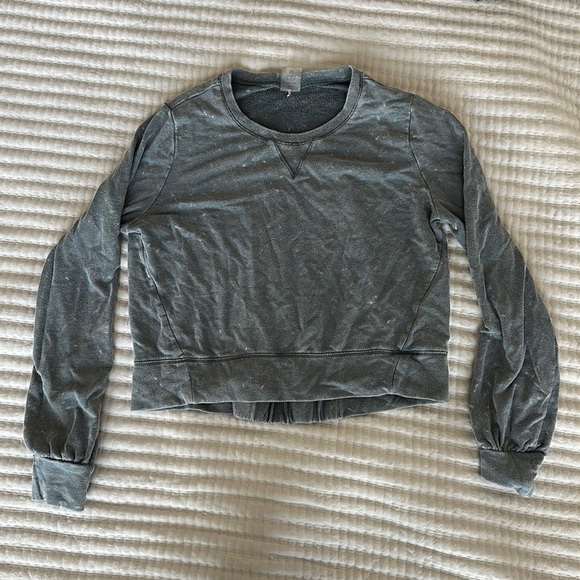Calia Grey Cropped Sweatshirt Sz MD - Picture 1 of 2